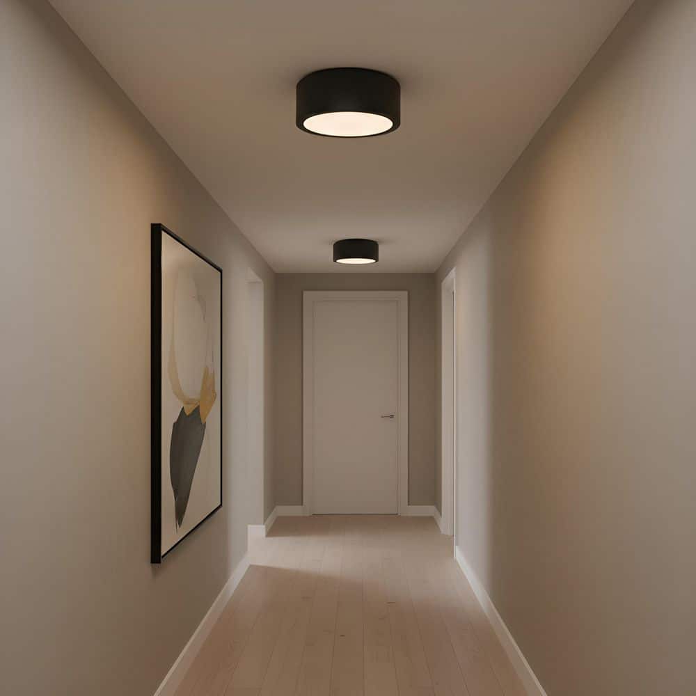 Albee Small 10 in. 1-Light Midnight Black Modern Ceiling Flush Mount price history on PriceWatchPro