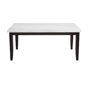 Francis White Marble Rectangular Dining Table