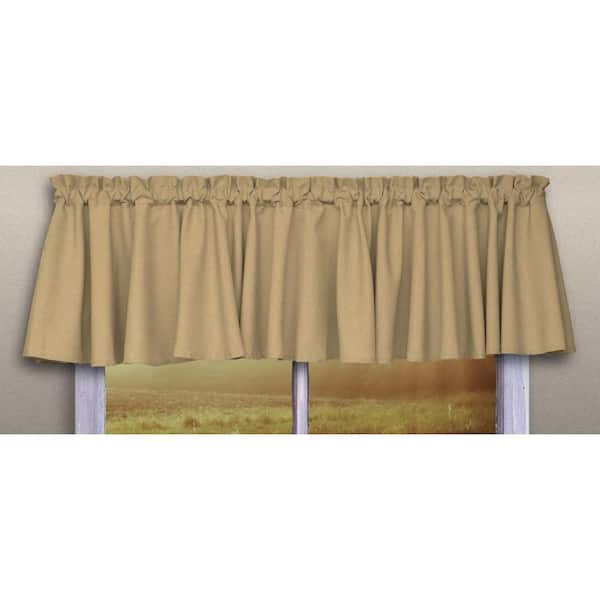 RICARDO Glasgow 84 in. W x 15 in. L Woven Flounce Valance in Harvest ...