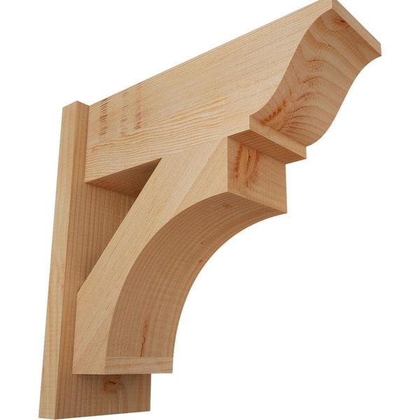 Ekena Millwork 8 in. x 20 in. x 20 in. Douglas Fir Westlake Traditional Smooth Outlooker