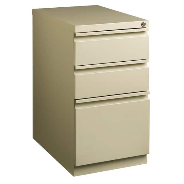 23 in. D 3-Drawer Putty Metal Letter Width 15 in. W Mobile Pedestal File Cabinet Box-Box-File