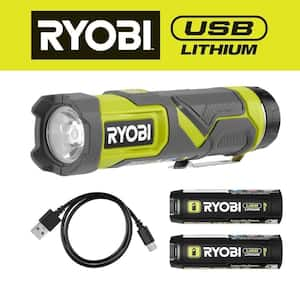 USB Lithium Compact Flashlight Kit with 2.0Ah USB Lithium Battery