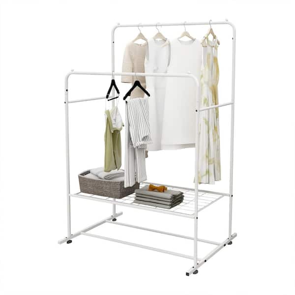 Silver Iron Minimal Rail / Clothing Rack / Garment Display 