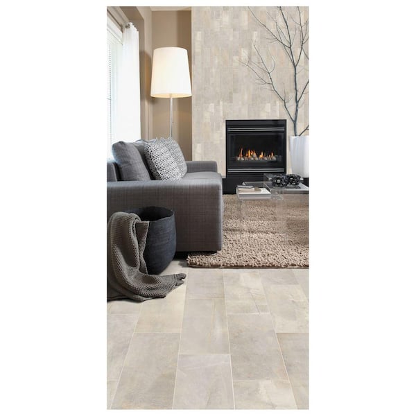 Marble View Calacatta Matte 12 in. x 12 in. x 9.5mm Color Body Porcelain Mosaic Tile
