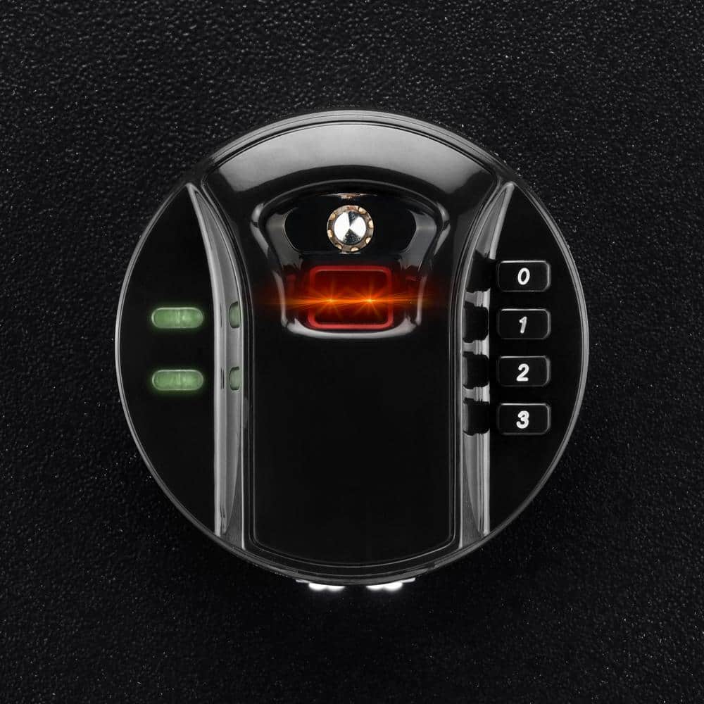 Black Steel Biometric Digital Keypad Safe with Fingerprint Scanner