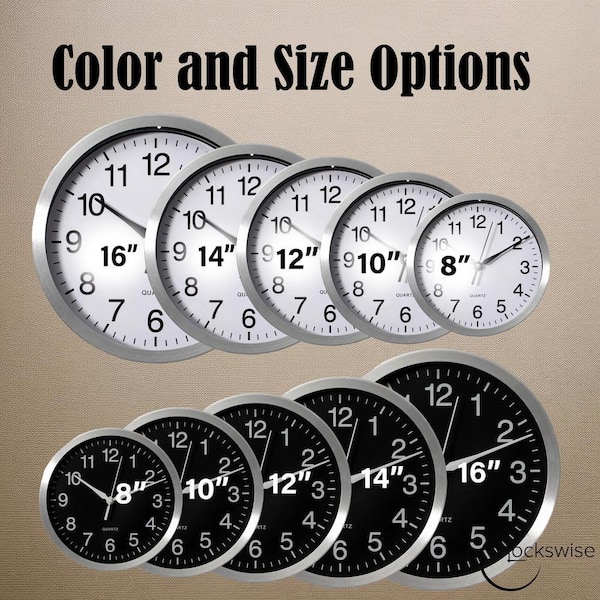 CLOCKSWISE 10 in. Round Quartz Wall Clock Non-Ticking Battery