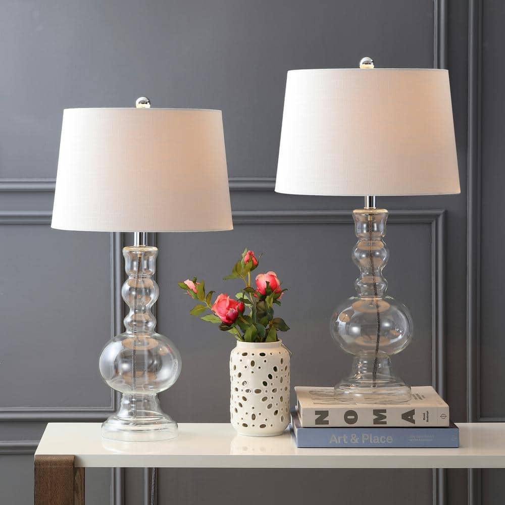Genie 28.5 in. Clear Glass Table Lamp (Set of 2) price history on PriceWatchPro