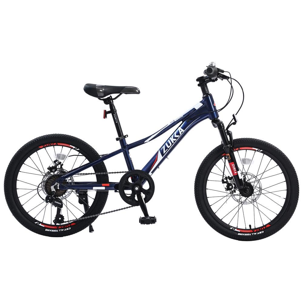 24 in. Blue Girls and Boys Shimano 7-Speed Mountain Bike