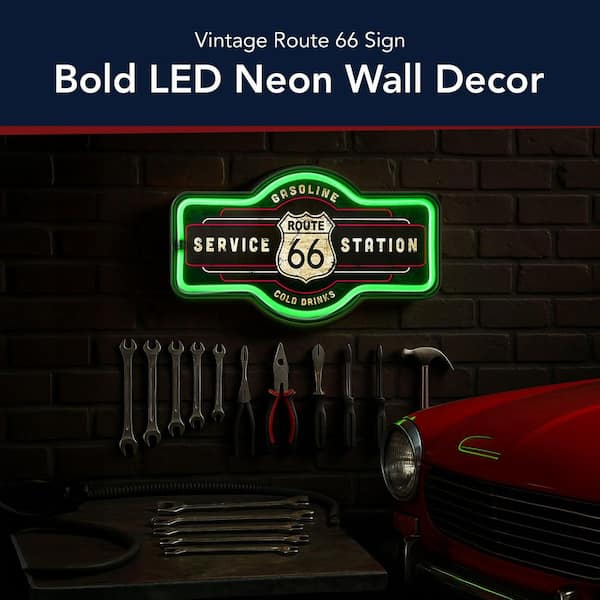 American Art Decor LED Neon Rope Wall Sign - Retro Light for Bar