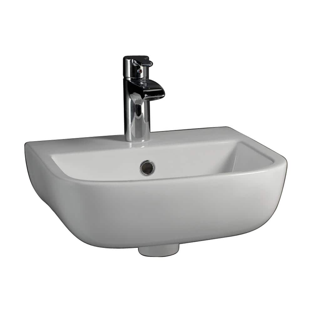 Series 600 Small Wall-Hung Sink in White with 4 in. Centerset Faucet Holes price history on PriceWatchPro