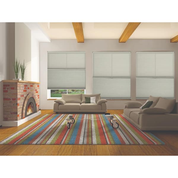 BlindsAvenue Winter White Cordless Day/Night UV Blocking Fabric Cellular Shade 57.5 in. W x 48 in. L with 9/16 in. Single Cell