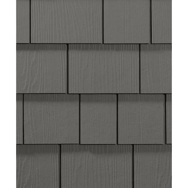 Hardie Shingle HZ5 15.25 in. x 48 in. Statement Collection Aged Pewter Straight Edge Fiber Cement Siding