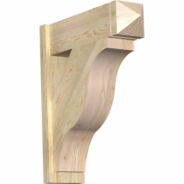 Ekena Millwork 8 in. x 30 in. x 26 in. Fuston Arts and Crafts Rough Sawn Douglas Fir Outlooker