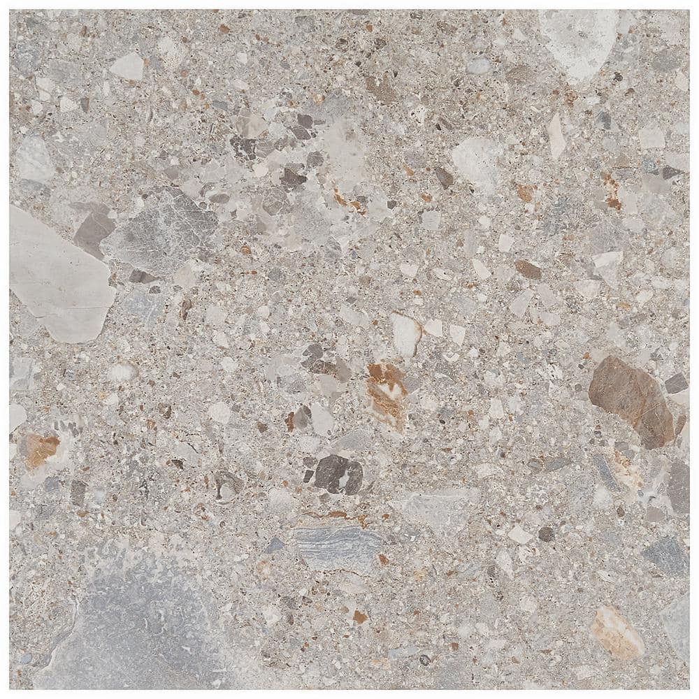 Venitia Matte Gray Porcelain 24" x 24" Floor and Wall Tile