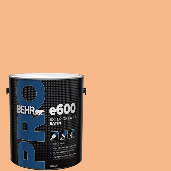 1 gal. #260C-3 Fresh Peaches Satin Exterior Paint