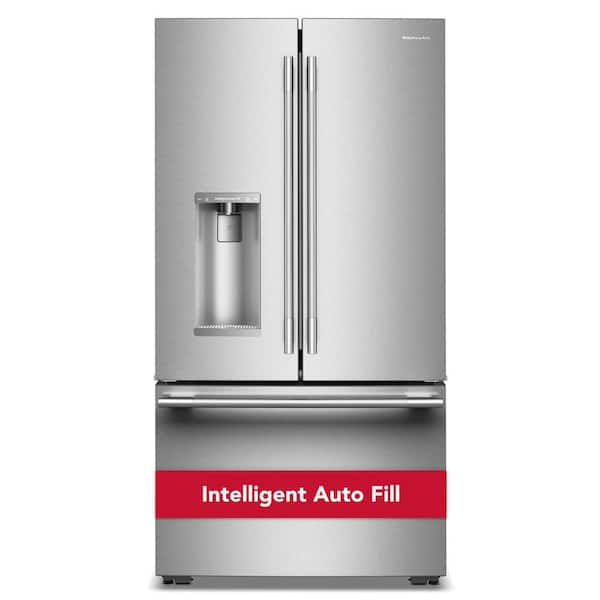 36 in. 23.1 cu. ft. Counter-Depth French Door Refrigerator in PrintShield Stainless with Intelligent Auto Fill