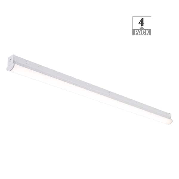 4 ft. Garage Workshop LED White Strip Light Fixture 3600LM 40W 120V Bright White 4000K Hardwire Non-Dimmable (4-Pack)