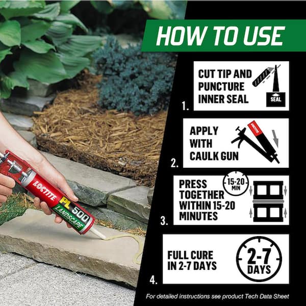 PL 500 28 oz. Landscape Block Adhesive (2-Pack)