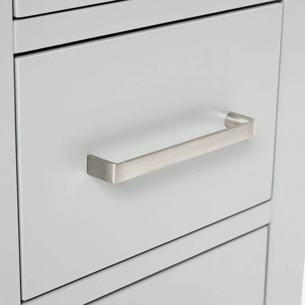 Cambridge 42'' Light Gray Wood Single Sink Vanity with Carrara Marble Top