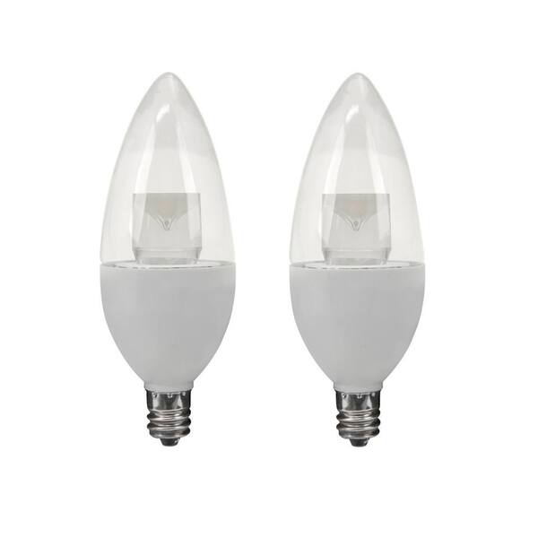 TCP 40-Watt Equivalent Soft White B10 Dimmable LED Light Bulb (2-Pack)