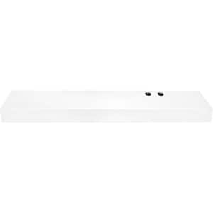 30 in. Convertible Under Cabinet Range Hood in White with Charcoal Filter and Dishwasher Safe Grease Filter