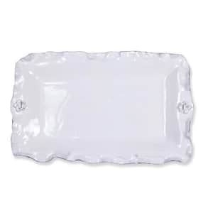 Fleur De Lis White Ceramic Platter