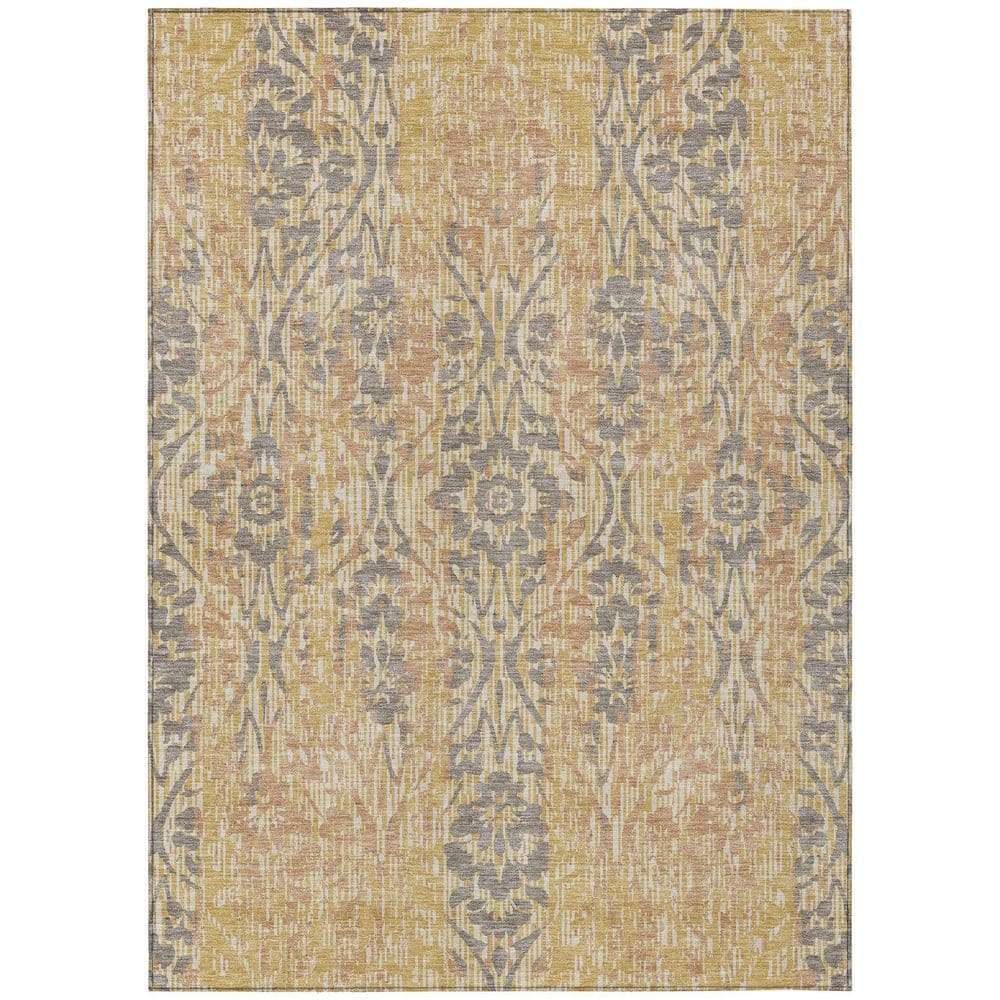 Chantille Machine Washable Indoor/Outdoor Abstract ACN2482 Gold 5 ft. x 7 ft. 6 in. Area Rug price history on PriceWatchPro