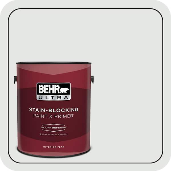 BEHR ULTRA 1 gal. #PPU26-13 Silent White Extra Durable Flat Interior Paint & Primer