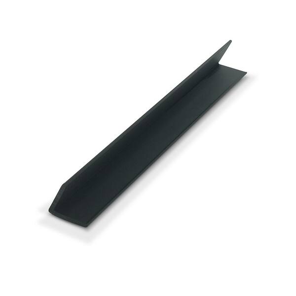 Outwater 1 in. D x 1 in. W x 48 in. L Black Styrene Plastic 60° Even Leg Angle Moulding 12 Total Lineal Feet (3-Pack)