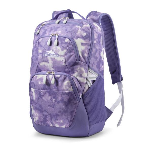 High Sierra Swoop SG 5.9 in. Backpack with Laptop Drop Protection Pocket in Purple Tie Dye