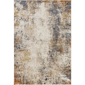 Tuscany Ivory Modern 6 ft. x 9 ft. Indoor Area Rug