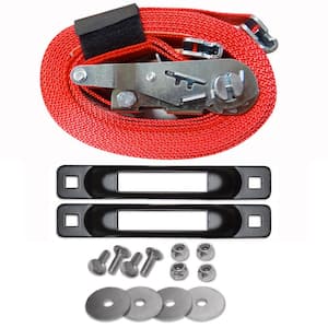 16 ft. x 2 in. Ratchet E-Strap System with Hooks and Fasteners for Trucks and Trailers