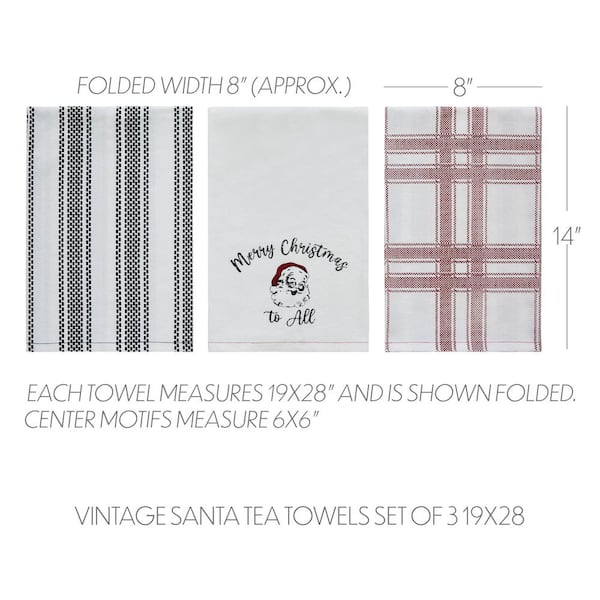 Annie Check Multicolor Harvest Tea Towel Set of 3