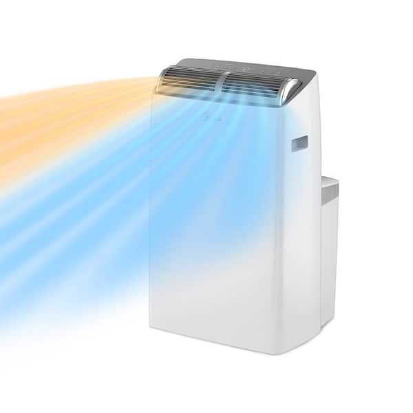 12,000 BTU DUO Smart Portable Inverter AC Cools up to 550 Sq. Ft. w/ Heater, Remote, Sleep Mode, Wi-Fi Enabled, in White