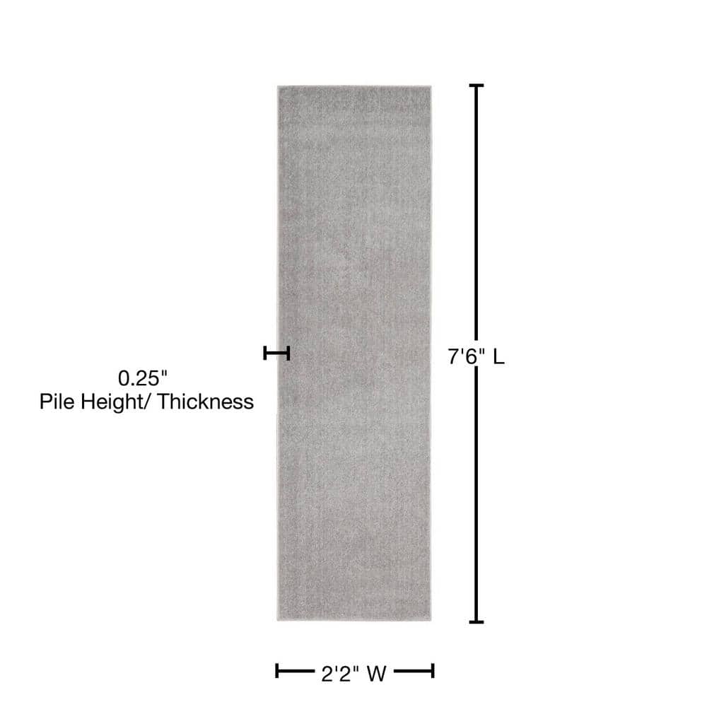 Silver Grey Essentials 26''x4.75'' Reversible Outdoor Rug