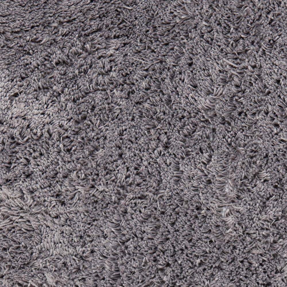 Handmade Gray Tufted Shag Wool Area Rug 2'6" x 4'