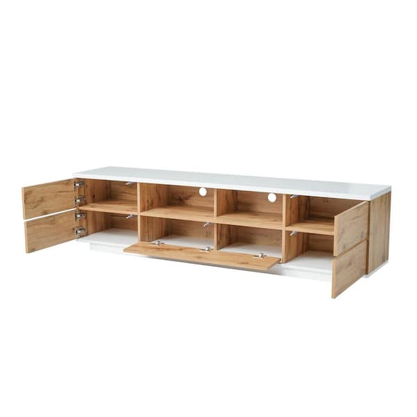 Unbranded 70.8 in. W x 15 in. D x 16.1 in. H Bathroom Brown Linen Cabinet
