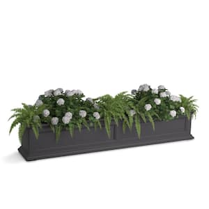 Fairfield 60 in. x 11 in. Self-Watering Graphite Grey Polyethylene Window Box