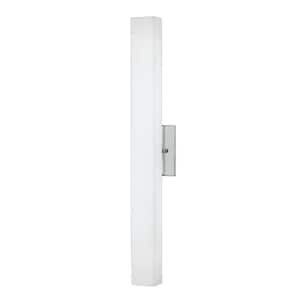 Melville 24 in. 1-Light 31-Watt Chrome Integrated LED Wall Sconce