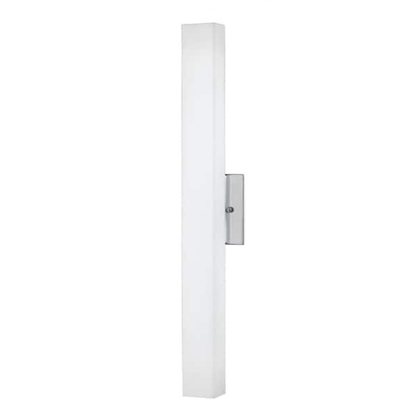 KUZCO Melville 24 in. 1-Light 31-Watt Chrome Integrated LED Wall Sconce