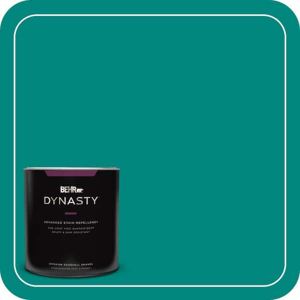 BEHR DYNASTY 1 qt. #P450-7 Mystic Turquoise Eggshell Enamel Interior Stain-Blocking Paint and Primer