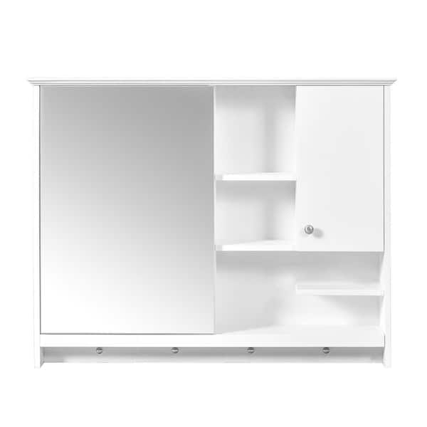 36 in. W x 28 in. H Rectangular MDF Medicine Cabinet with Mirror