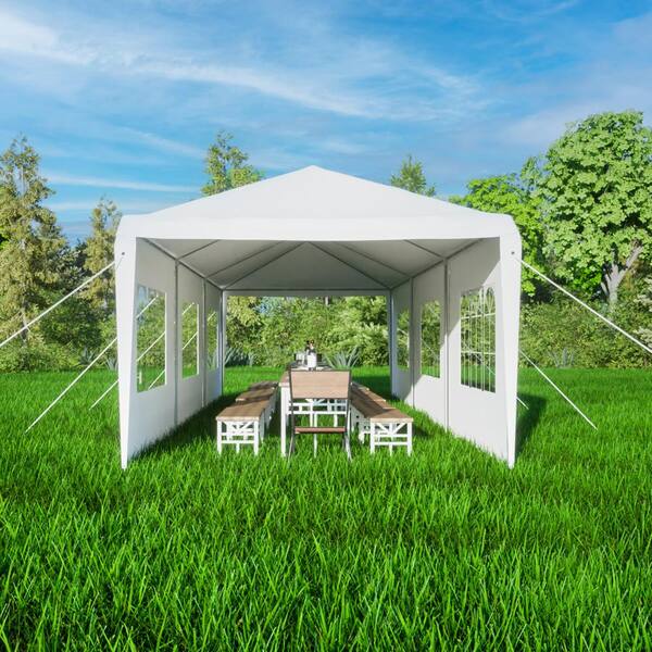 eRiNGo　1001 Outsunny 9.6 ft. x 11.6 ft. Taupe Outdoor Canopy Shelter