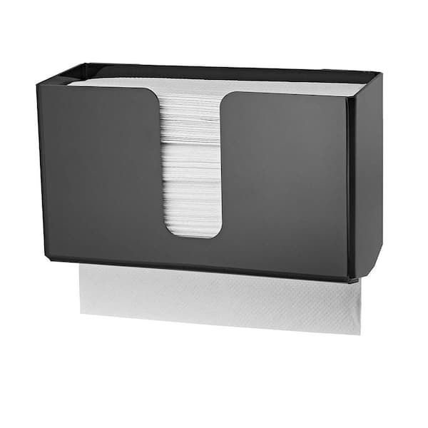 Alpine Industries Acrylic Black Wall-Mounted Paper Towel Dispenser