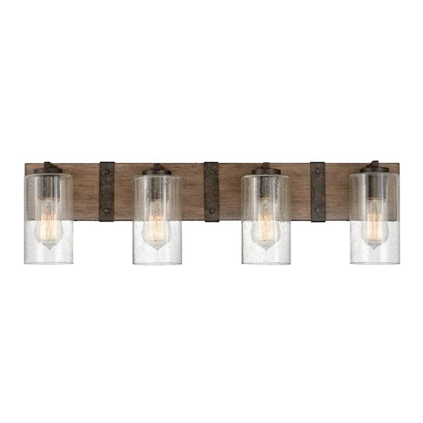 HINKLEY Sawyer 30.75 in. 4-Light Sequoia Vanity Light