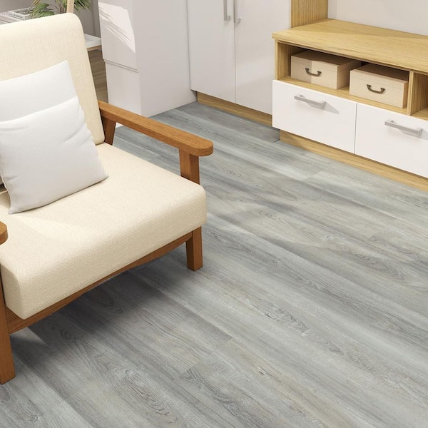 DOTFLOOR Crosstown Traffic Taupe 8MM 30MIL 9 in. W x 62.6 in. L
