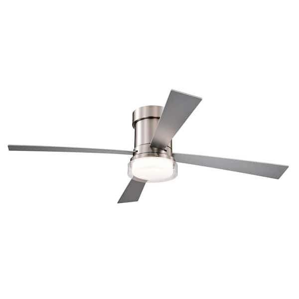Staykiwi 48 in. Smart Indoor Nickel Ceiling Fan with Integrated LED with Remote Control