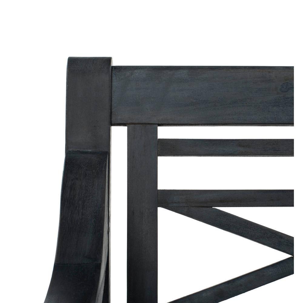 Karoo 70" Dark Slate Gray Acacia Wood Outdoor Bench