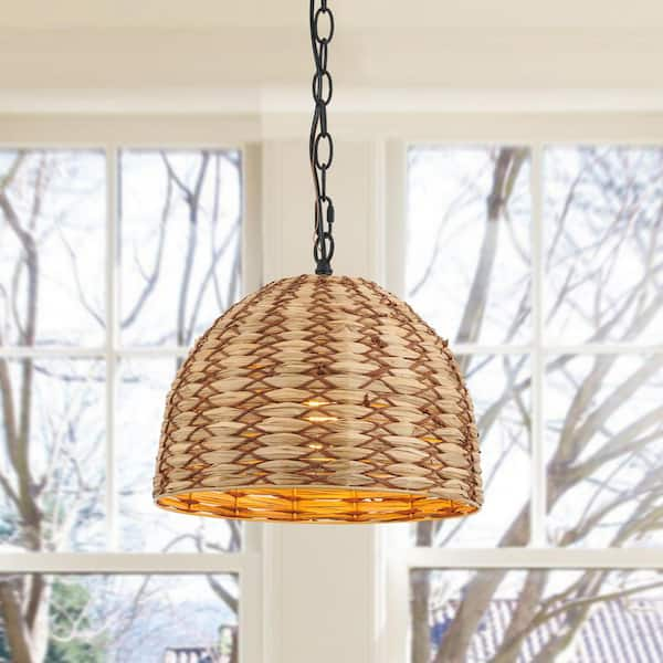 Pasentel Farmhouse 1-light Black Island Cage Design Pendant Light With 