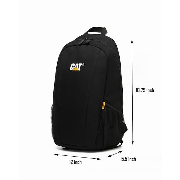 CAT Soft Bag, 12 in., 4-Pockets, Black, 600-D Polyester, Backpack, Large  capacity Ample Storage Space, 1-Laptop Sleeve 84622-01 - The Home Depot